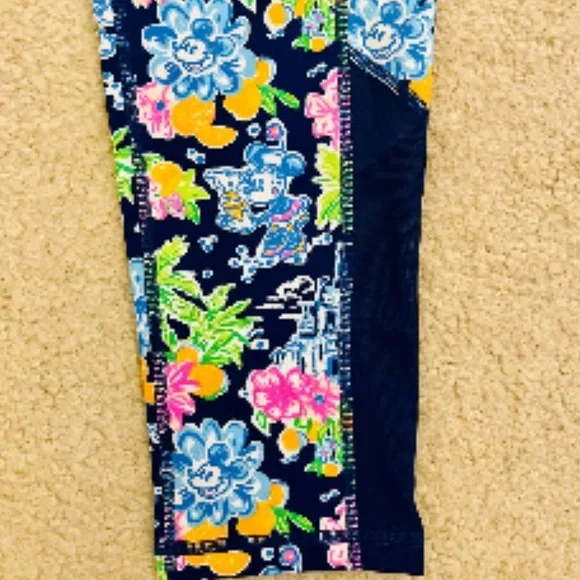 Disney and Lilly Pulitzer Weekender Mickey & Minnie Leggings S, M, - Picture 3 of 8